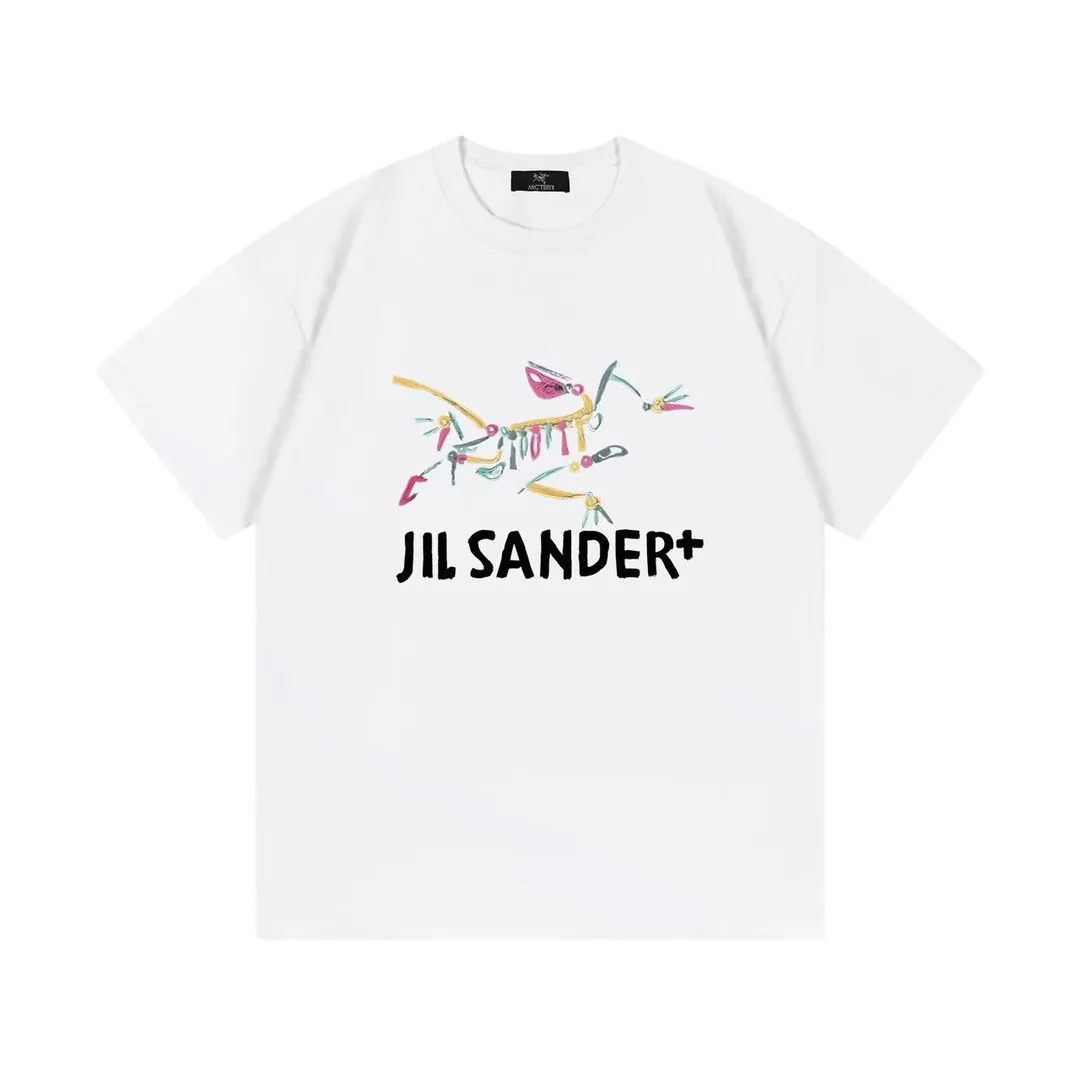 ） ARC TERYX JIL SANDER Series 2025New Arrival logo Same Style t 100％ 32 ：White Size：XS S M L